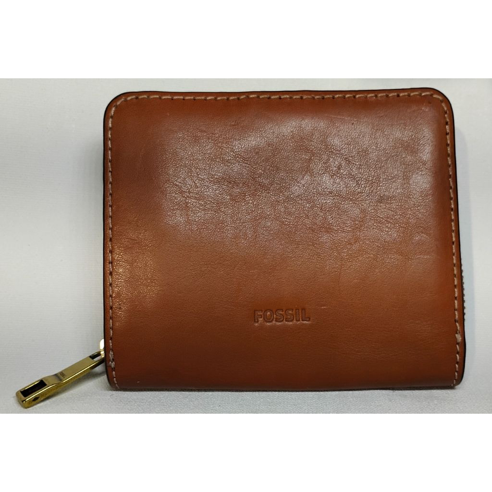 Fossil Small Leather Snap Bifold Wallet Brown